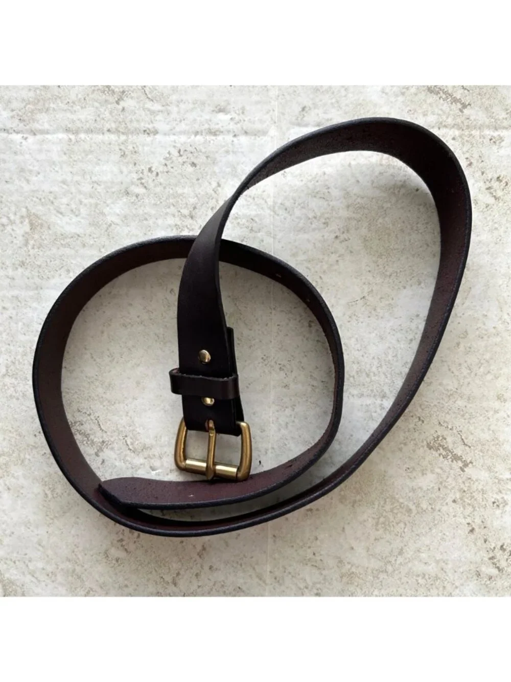 Filson Men's Sz 36 Brown Leather Belt With Brass Buckle Genuine Bridle Leather